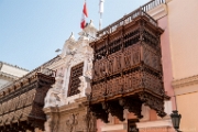 PerBol2014 014  El Palacio de Torre Tagle - barokowy pałac zbudowany w latach 1715 - 1730, obecnie siedziba Ministerstwa Spraw Zagranicznych Peru. Lima, Peru. : 2014, Lima, Peru
