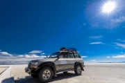PerBol2014 212  Samochód, którym przyjechaliśmy. Salar de Uyuni. Boliwia. : 2014, Boliwia, Salar de Uyuni